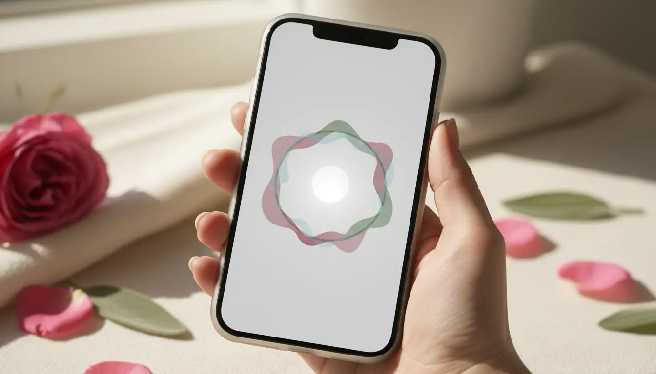 A smartphone showing an AI period and ovulation prediction chart