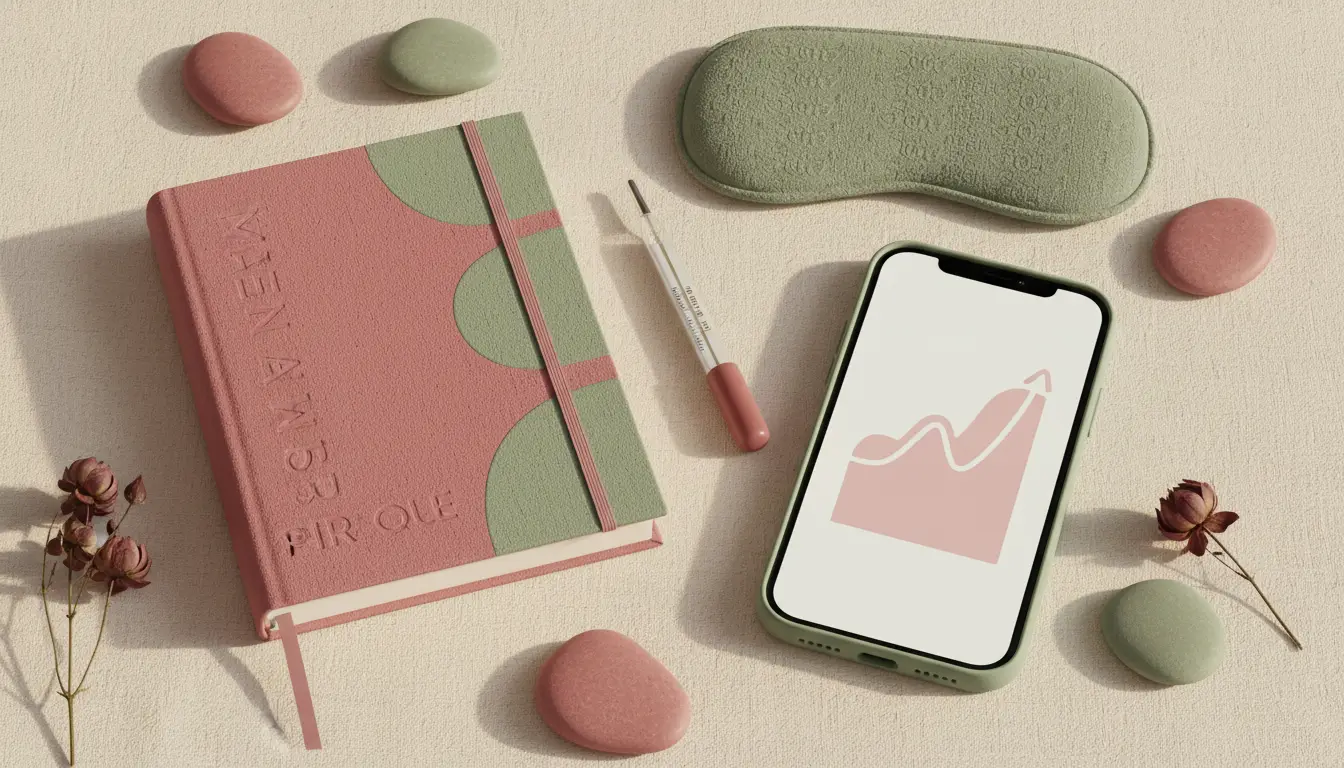 A wellness journal, basal thermometer and smartphone for tracking the menstrual cycle